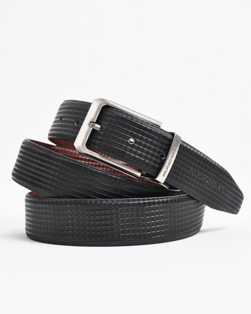 Torino Men's Original Leather Belt  Reversible (Black & Brown)