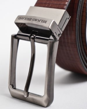 Torino Men's Original Leather Belt Reversible (Black & Brown)