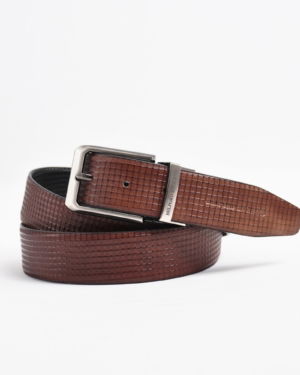 Torino Men's Original Leather Belt Reversible (Black & Brown)