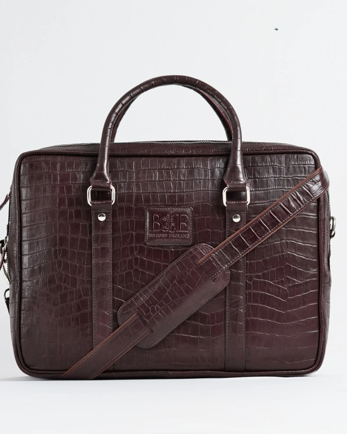Executive Men's Original Leather Briefcase (Croco Cherry) Executive Men's Original Leather Briefcase (Croco Cherry)
