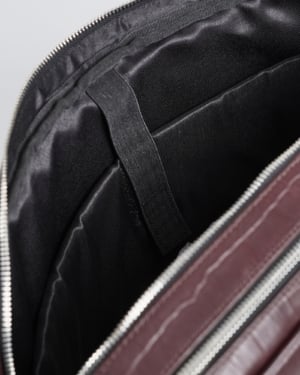 Executive Men's Original Leather Briefcase (Croco Cherry)