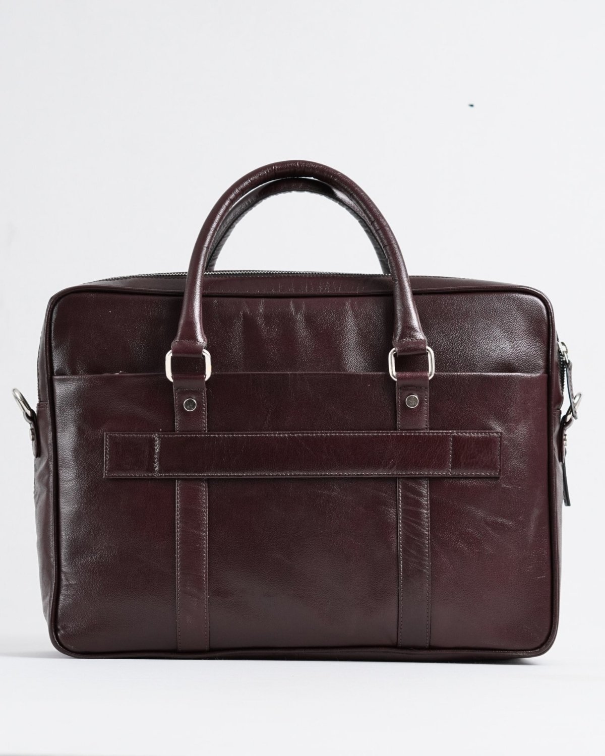 Executive Men's Original Leather Briefcase (Luxury Cherry)