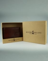 Yorkshire Men’s Original Leather Wallet (Cherry & Brown Blend)
