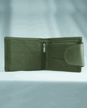 Commando Men’s ORIGINAL LEATHER Wallet | RFID PROTECTED (Military Green)