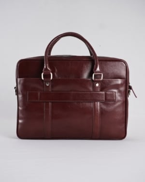 Executive Men's Original Leather Briefcase (Rich Brown)
