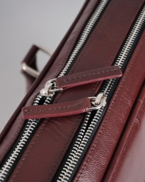 Executive Men's Original Leather Briefcase (Rich Brown)