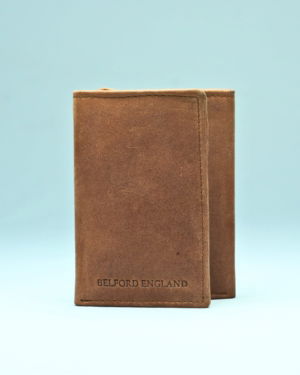 Donchester Men’s Original Leather Tri-Fold Wallet (Vintage Tan)