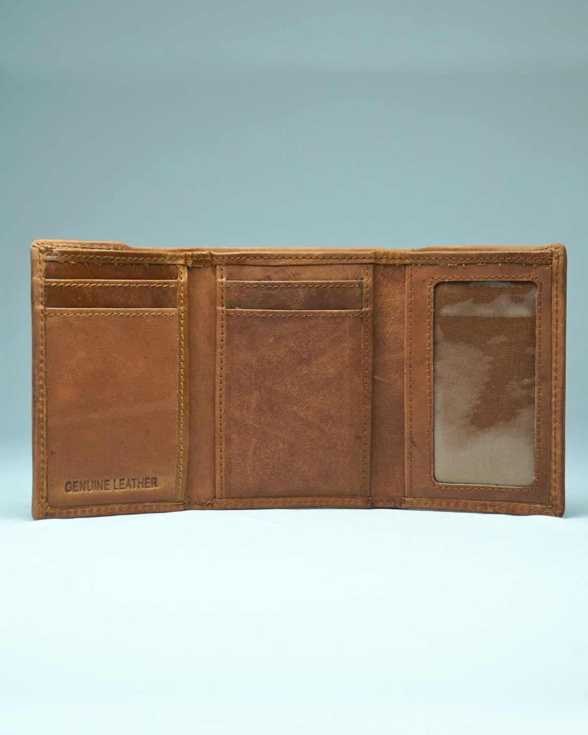 Donchester Men’s Original Leather Tri-Fold Wallet (Vintage Tan) Donchester Men’s Original Leather Tri-Fold Wallet (Vintage Tan)
