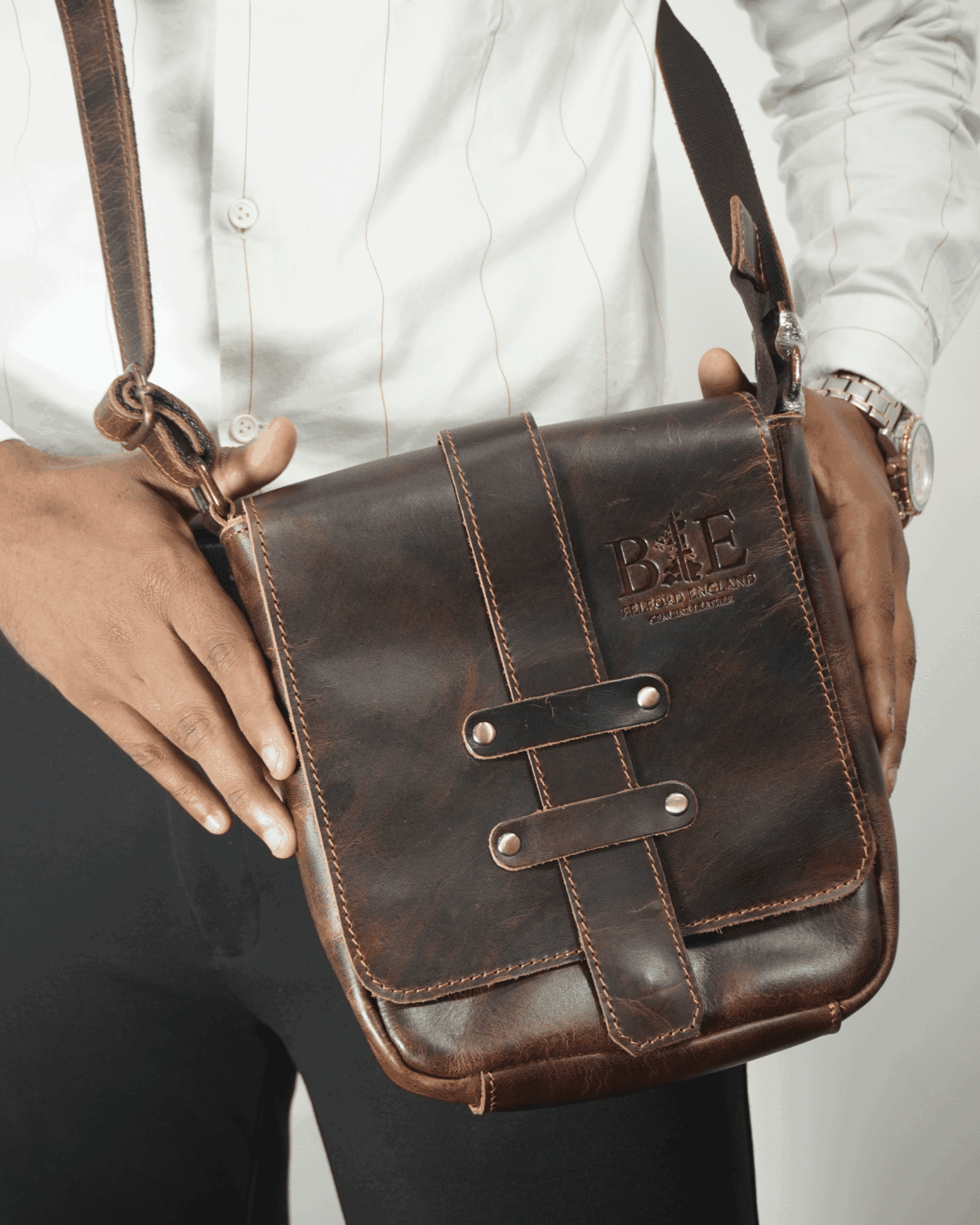 Bentley Original Leather Sling Messenger Bag (Multipurpose Bag)
