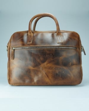 Executive Men's Original Leather Laptop Bag (Vintage Brown)