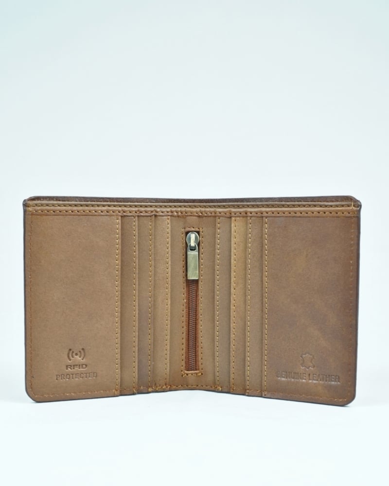 Aubrey - Men’s Original Leather Wallet (Tan)