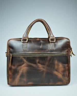 Executive Men's Original Leather Laptop Bag (Vintage Brown)