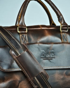 Executive Men's Original Leather Laptop Bag (Vintage Brown)