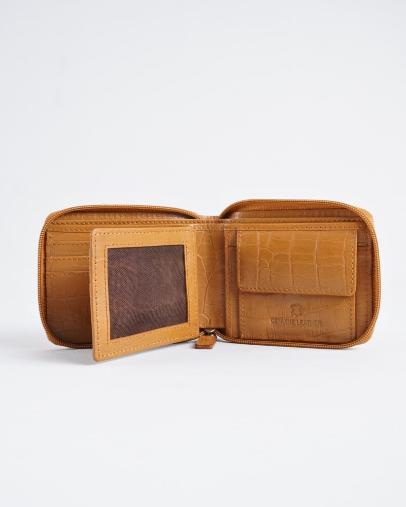 Tokyo Men’s Original Leather Wallet - (Croco Rich Tan)