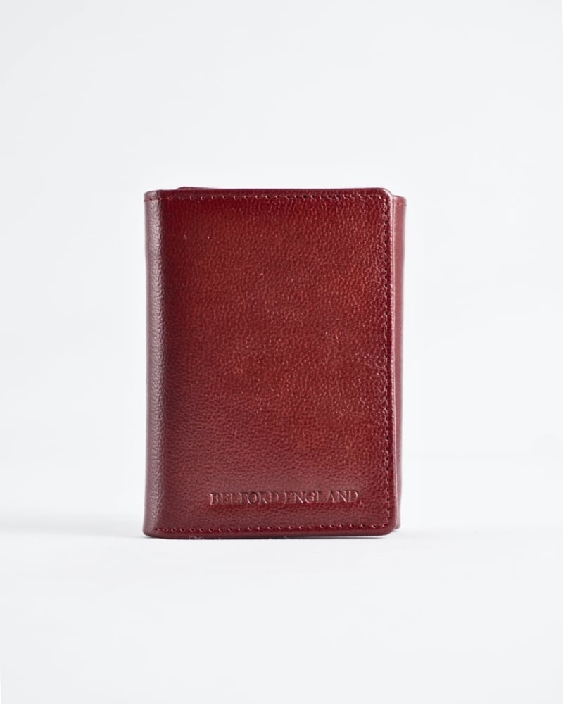 Dublin - Men’s Original Leather Trifold Wallet (Brown & Cherry Blend)
