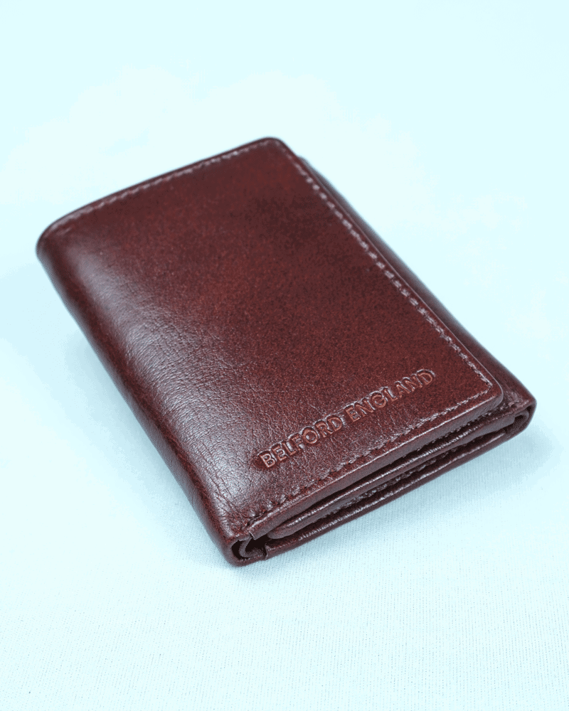 Dublin - Men’s Original Leather Trifold Wallet (Brown & Cherry Blend)