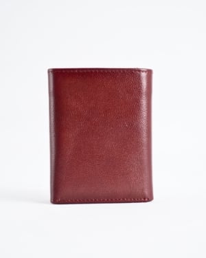 Dublin - Men’s Original Leather Trifold Wallet (Brown & Cherry Blend)