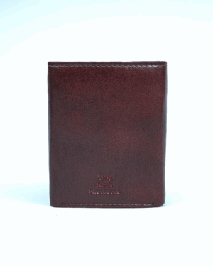 Dublin - Men’s Original Leather Trifold Wallet (Brown & Cherry Blend)
