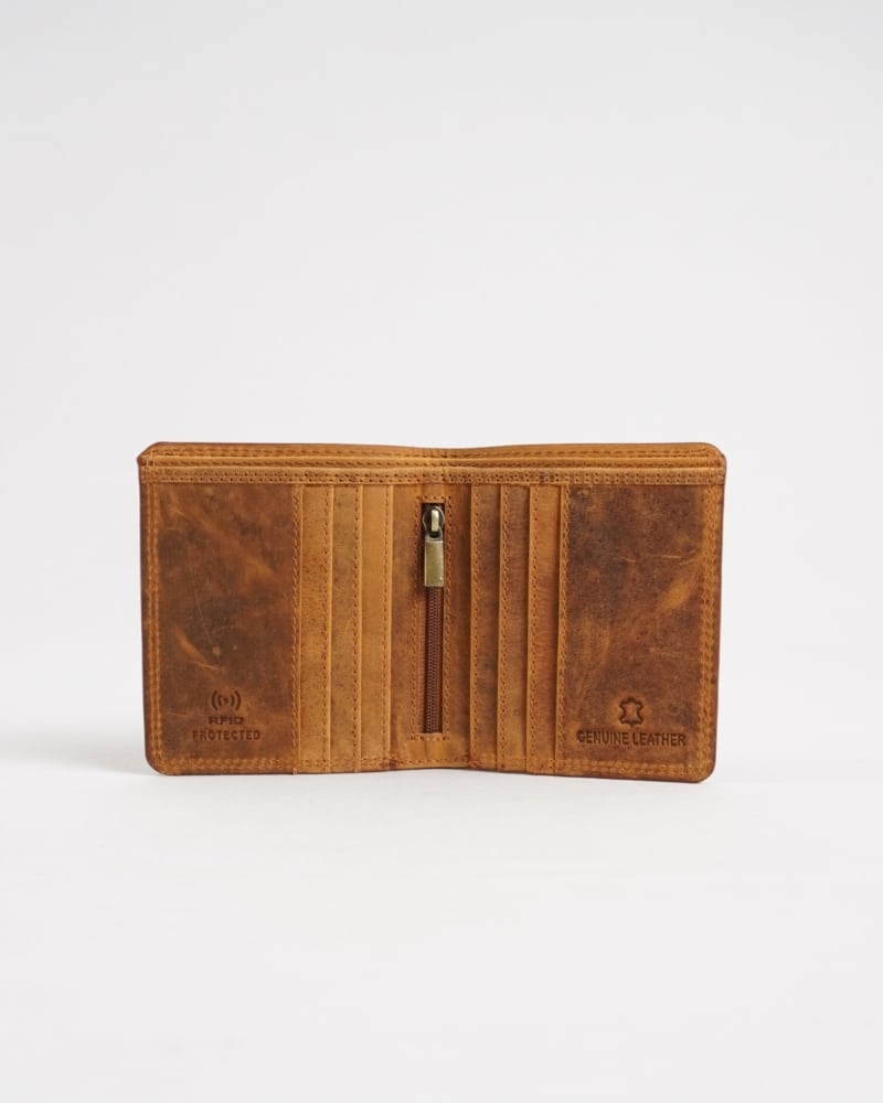 Aubrey - Men’s Original Leather Wallet (Rugged Tan)