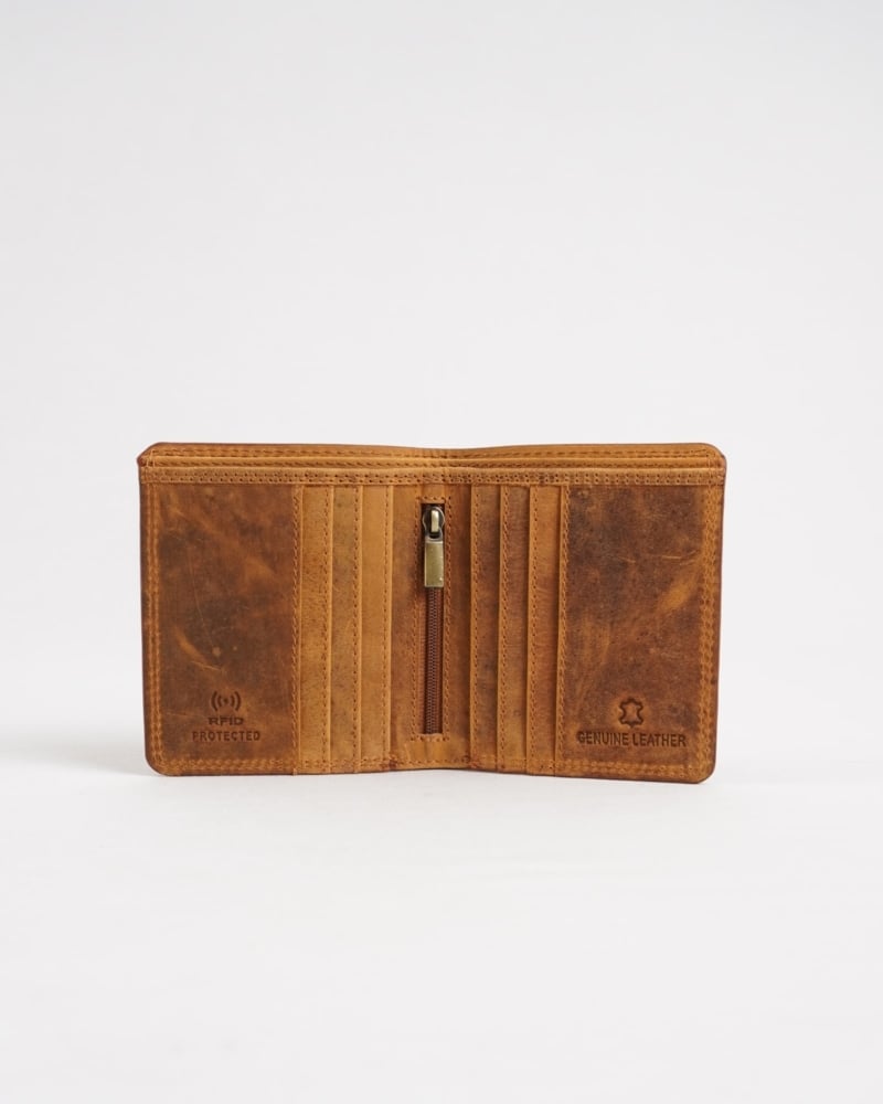 Aubrey - Men’s Original Leather Wallet (Rugged Tan)