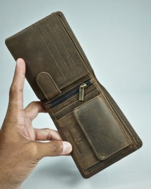 Cambridge Men’s Original Leather Wallet (Vintage Rustic Brown)