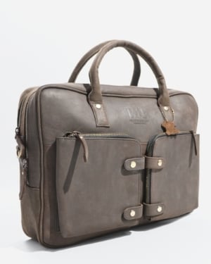 Crown Edition - Men's Executive 100% Original Leather Large Briefcase