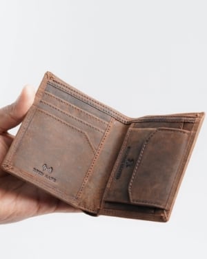 Hyde Men’s Original Leather Wallet (Rugged Brown)