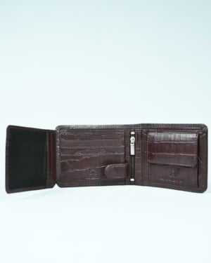 Cambridge Men’s Original Leather Wallet (Croco Cherry)
