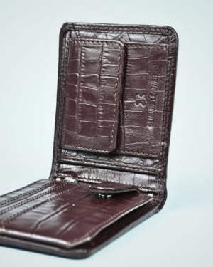 Cambridge Men’s Original Leather Wallet (Croco Cherry)
