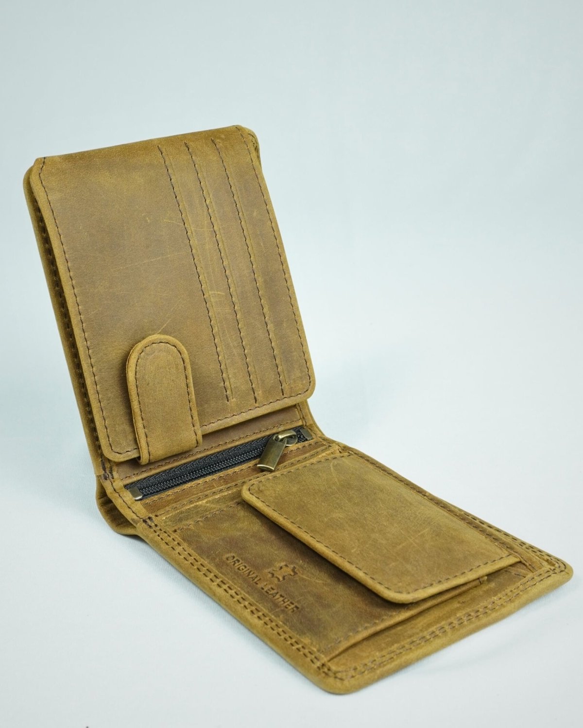 Cambridge - Men’s Original Leather Wallet (Hazel Brown)
