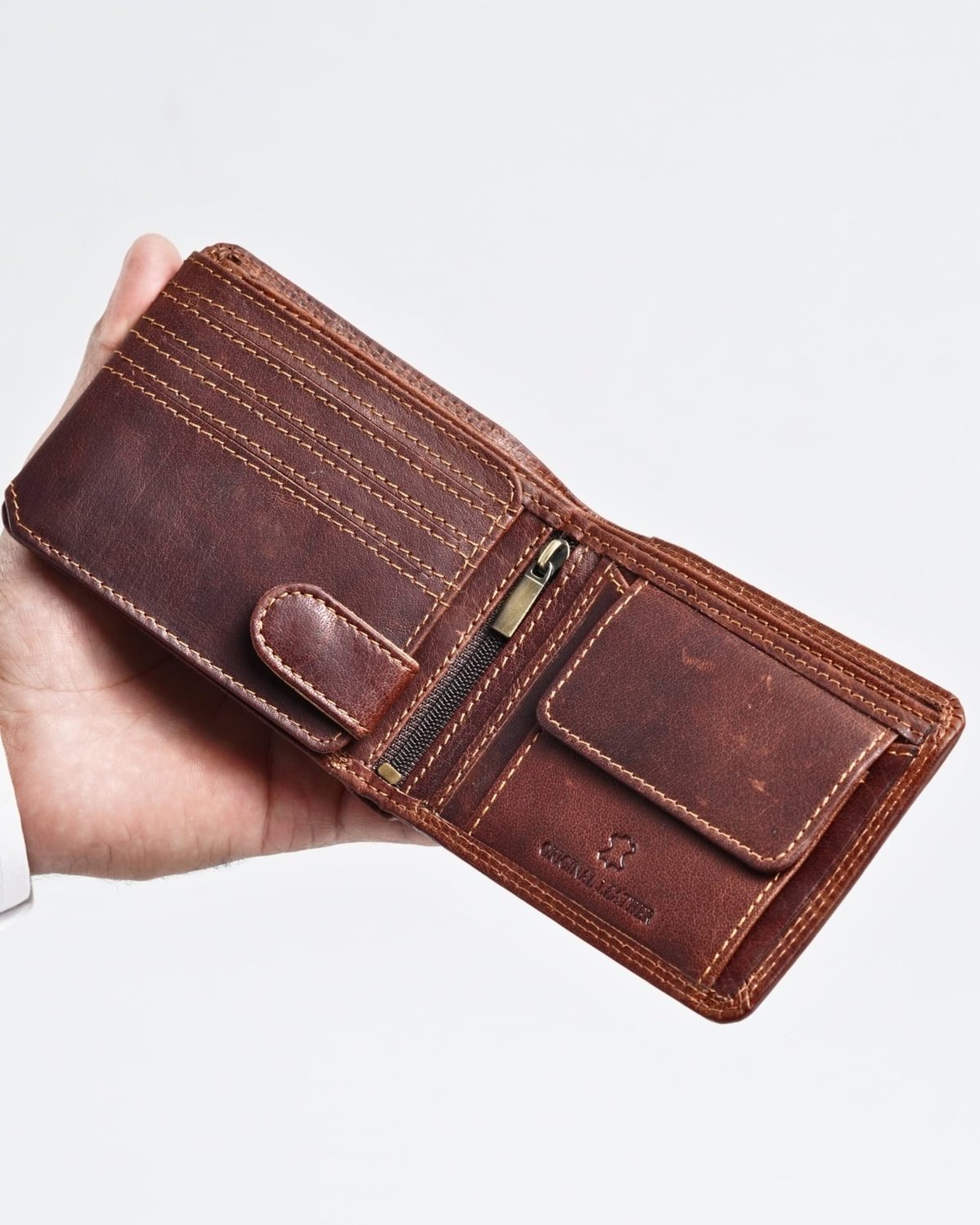 Cambridge - Men’s Original Leather Wallet (Vintage Brown)