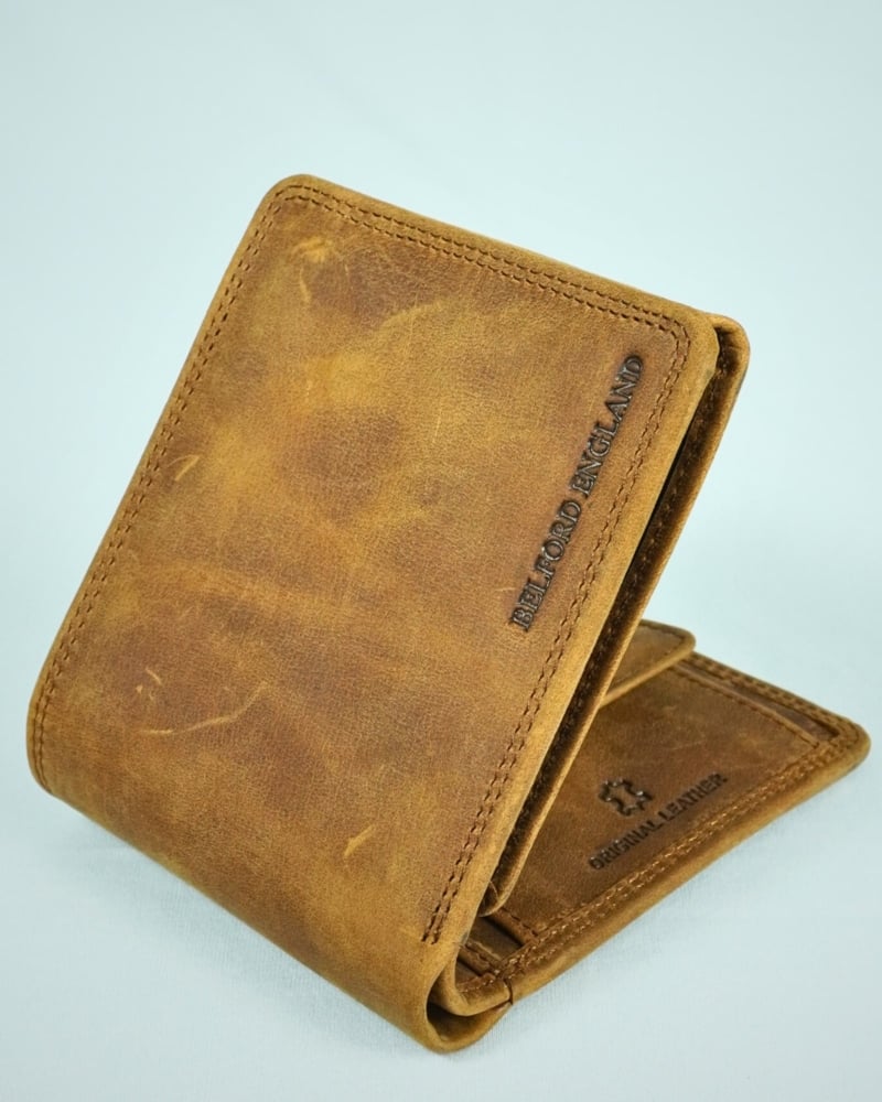Cambridge - Men’s Original Leather Wallet (Vintage Rustic Tan)