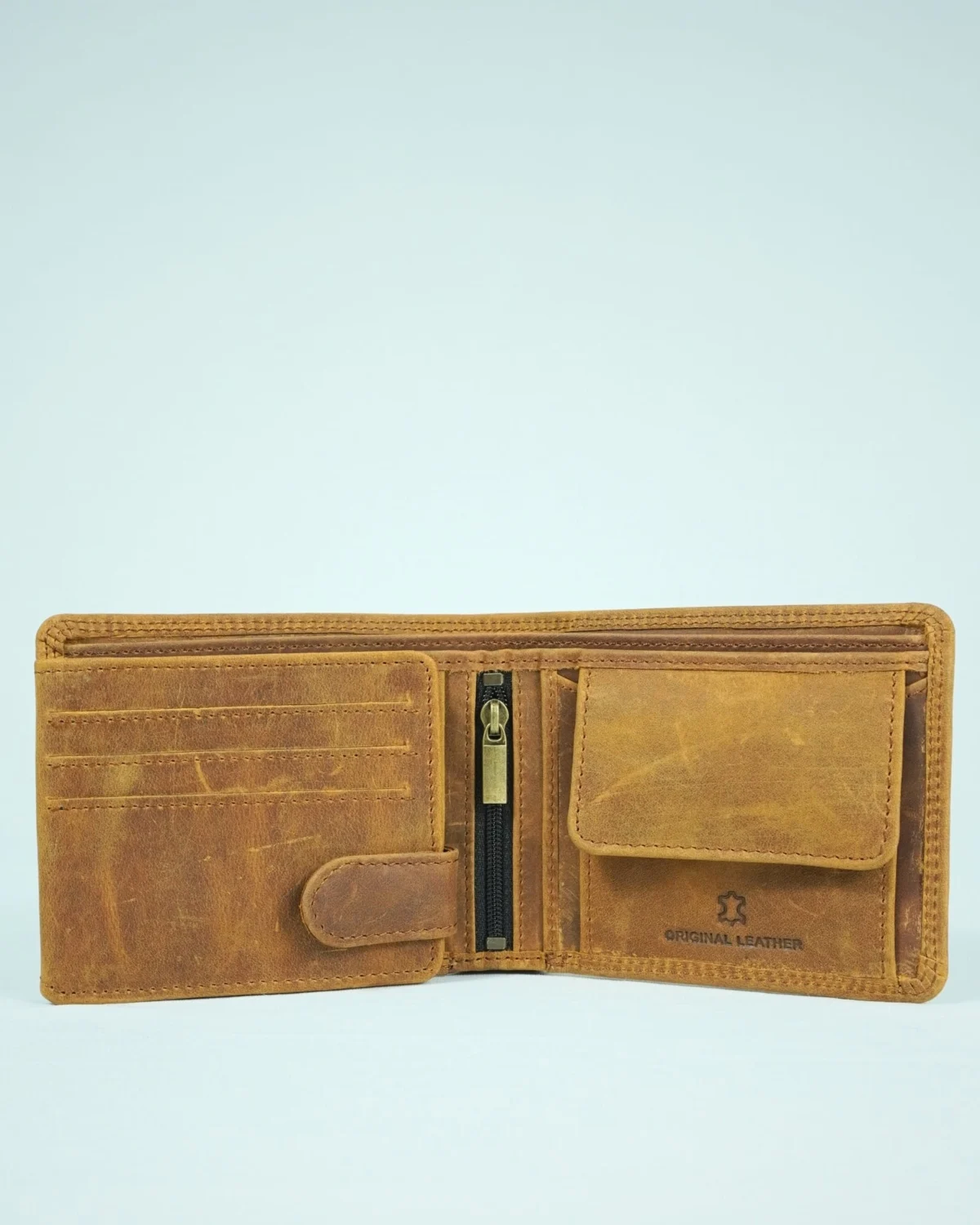 Cambridge - Men’s Original Leather Wallet (Vintage Rustic Tan) Cambridge - Men’s Original Leather Wallet (Vintage Rustic Tan)