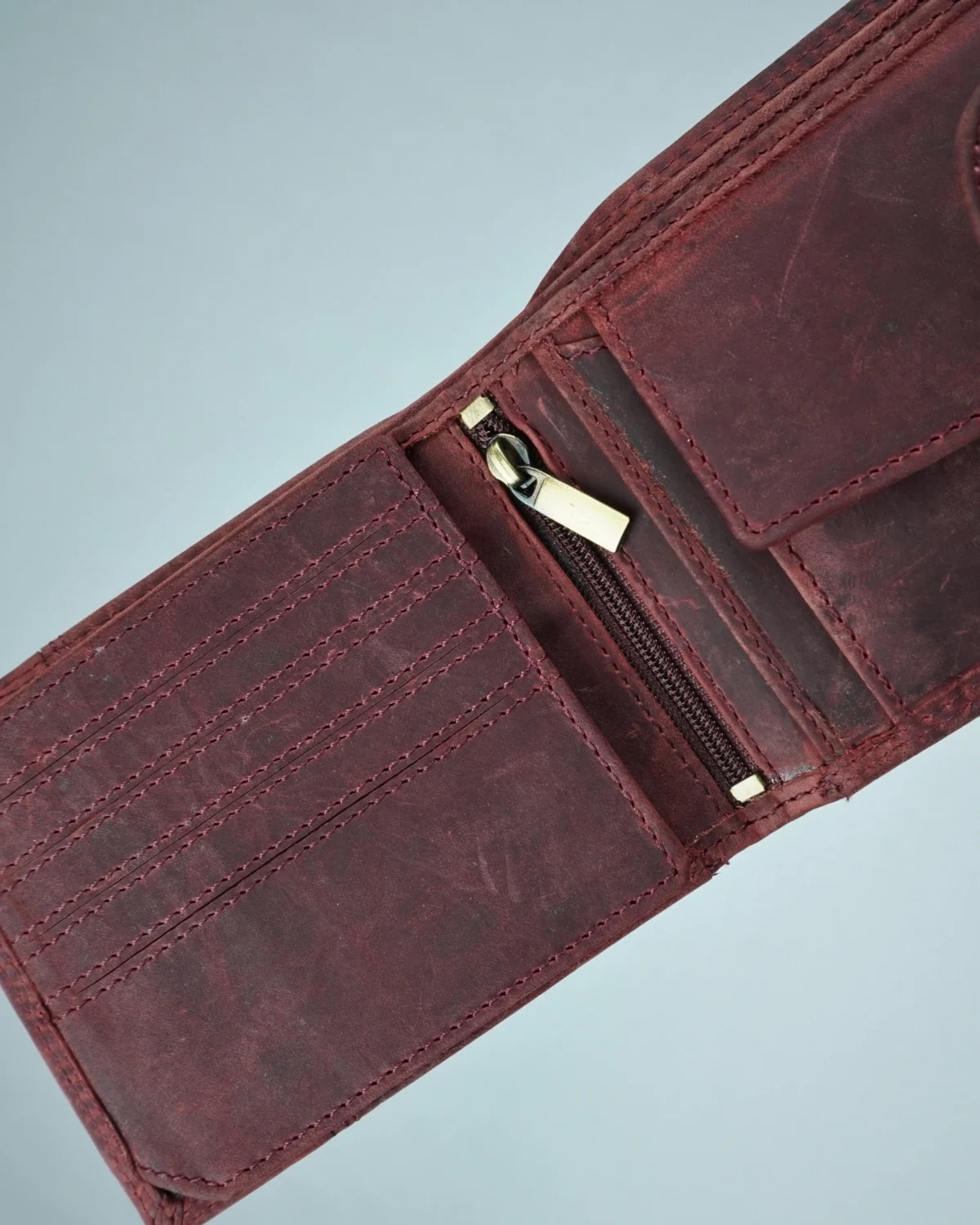 Derby - Men’s Original Leather Wallet (Rugged Cherry) Derby - Men’s Original Leather Wallet (Rugged Cherry)