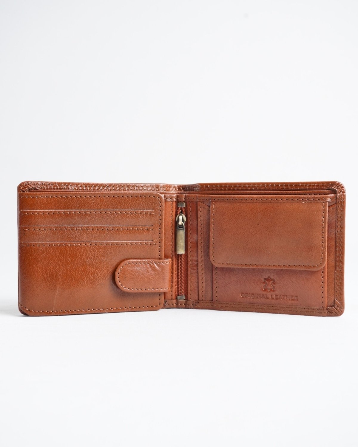 Cambridge - Men’s Original Leather Wallet (Cognac)