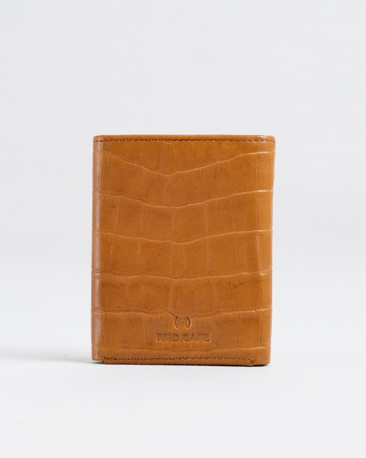 Dublin - Men’s Original Leather Trifold Wallet (Croco Rich Tan)