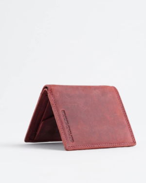 Hyde [Sleek Series] Men’s Original Leather Wallet (Rugged Cherry)