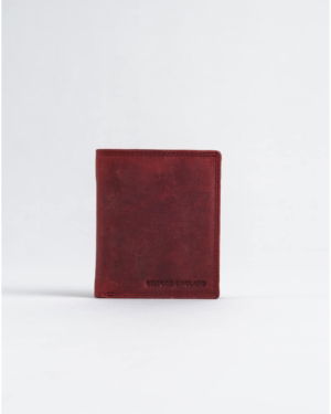 Hyde [Sleek Series] Men’s Original Leather Wallet (Rugged Cherry)