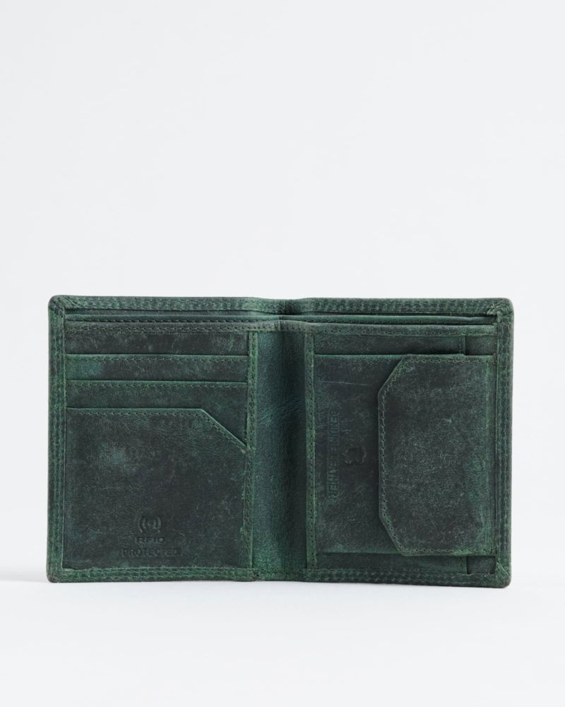 Hyde [Sleek Series] Men’s Original Leather Wallet (Rugged Pine)