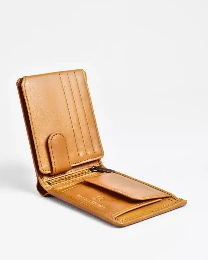 Cambridge - Men’s Original Leather Wallet (Almond Brown)