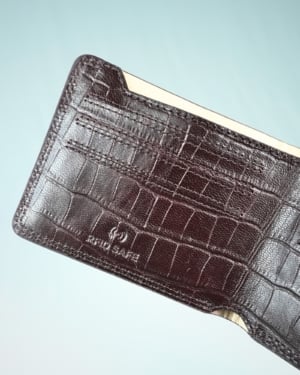 Heritage - Men’s Original Leather Wallet (Croco Cherry)