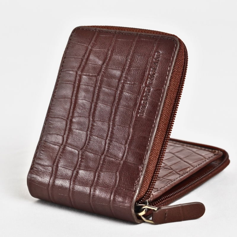 Tokyo Men’s Original Leather Wallet ( Rich Croco Brown)