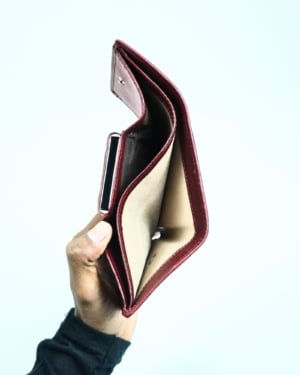 Detroit - Men’s Original Leather [Smart Card Pop UP] Wallet (Brown & Cherry Blend)