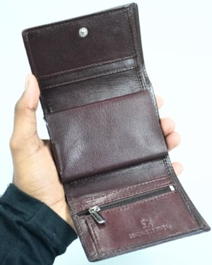 Detroit - Men’s Original Leather [Smart Card Pop UP] Wallet (Cherry)
