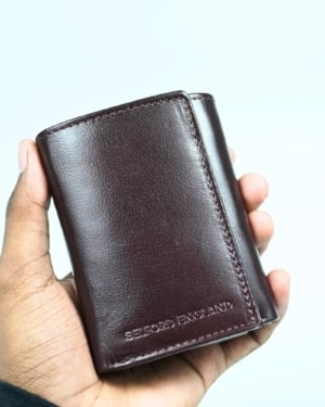 Detroit - Men’s Original Leather [Smart Card Pop UP] Wallet (Cherry)