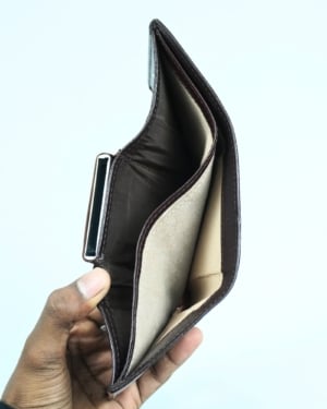Detroit - Men’s Original Leather [Smart Card Pop UP] Wallet (Cherry)