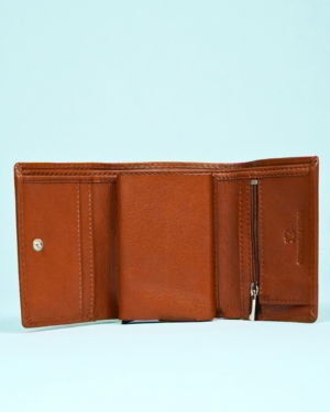 Detroit - Men’s Original Leather [Smart Card Pop UP] Wallet (Cognac)