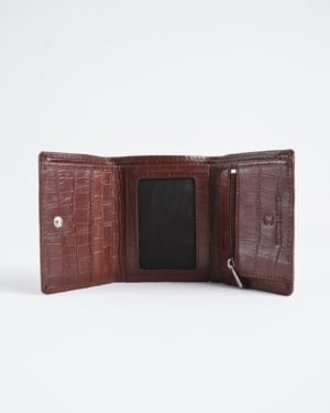 Dublin - Men’s Original Leather Trifold Wallet (Croco Rich Brown)