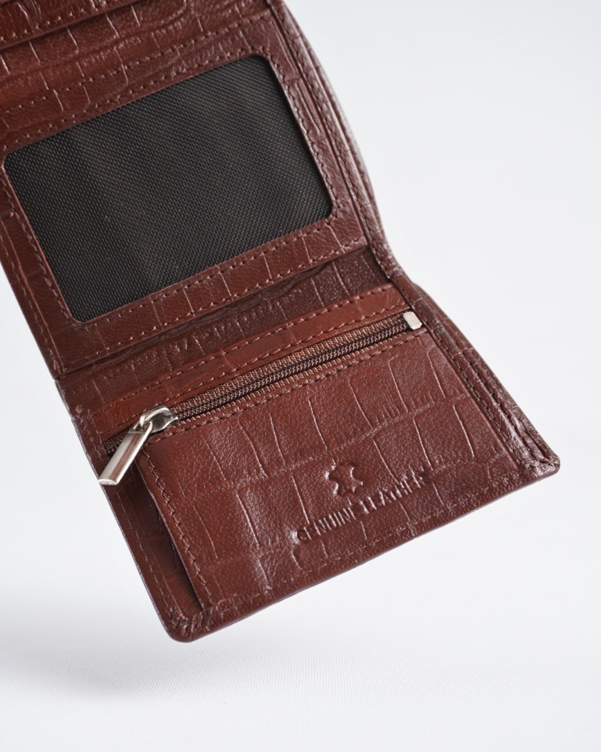 Dublin - Men’s Original Leather Trifold Wallet (Croco Rich Brown) Dublin - Men’s Original Leather Trifold Wallet (Croco Rich Brown)