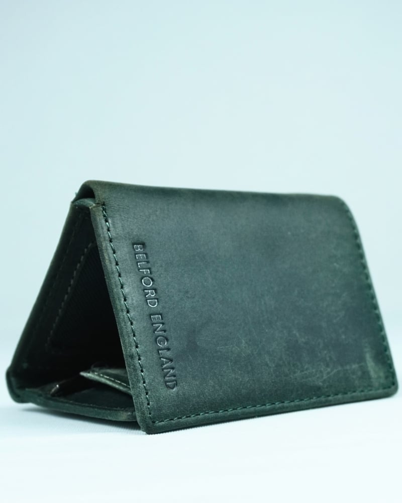 Dublin - Men’s Original Leather Trifold Wallet (Rugged Green)